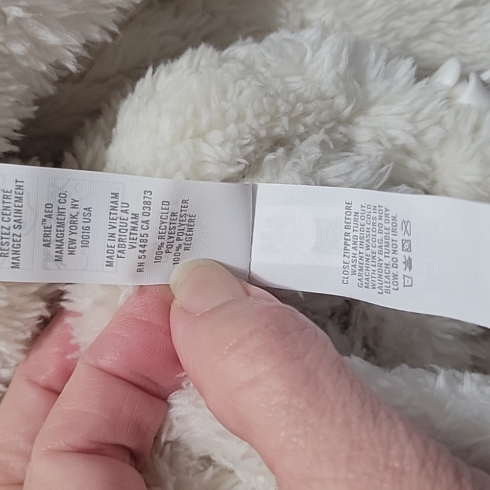 Offline By Aerie Cropped Sherpa Sweatshirt / Jacket | Size XS - Picture 8 of 8